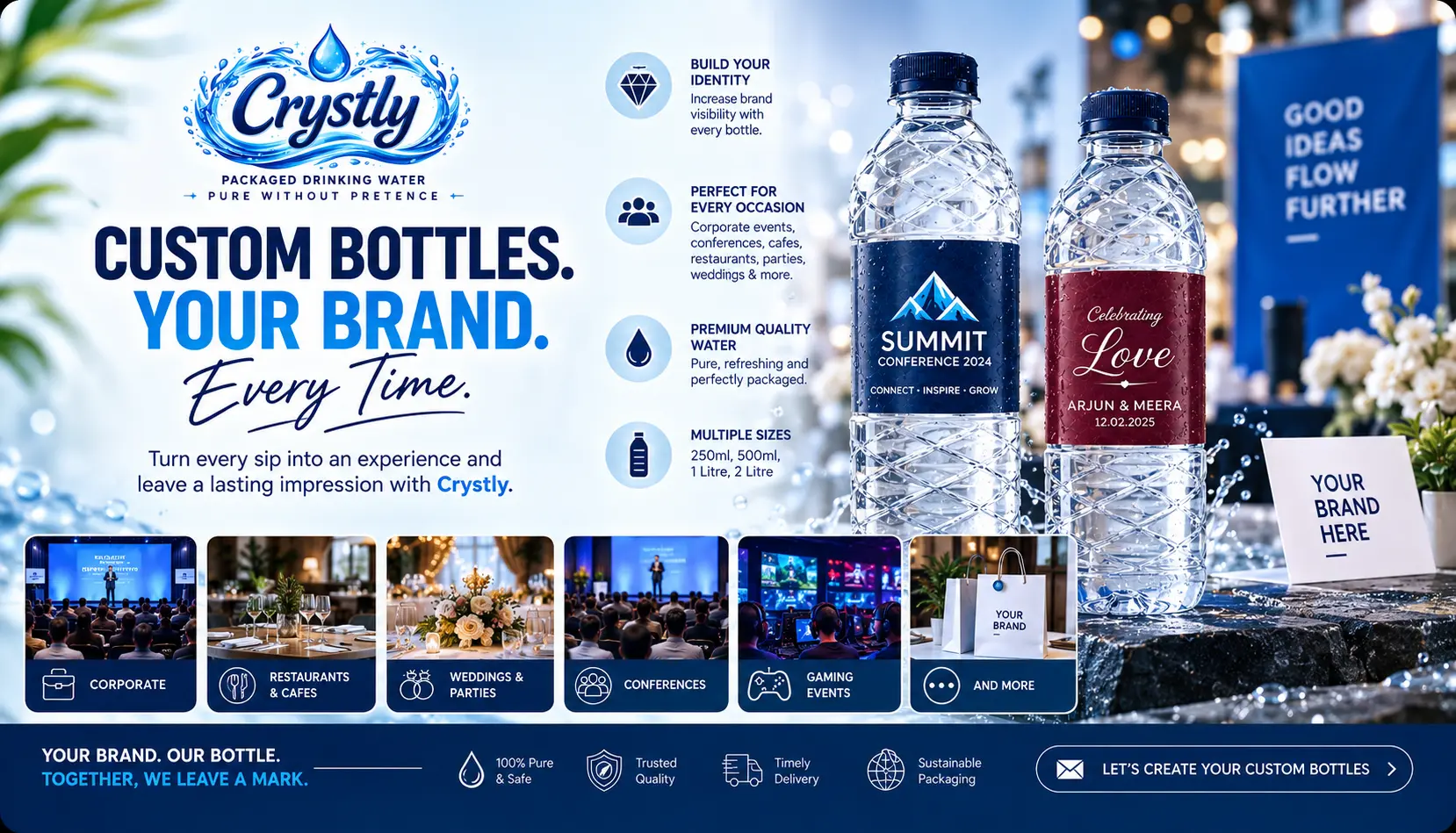 Custom branded water bottles