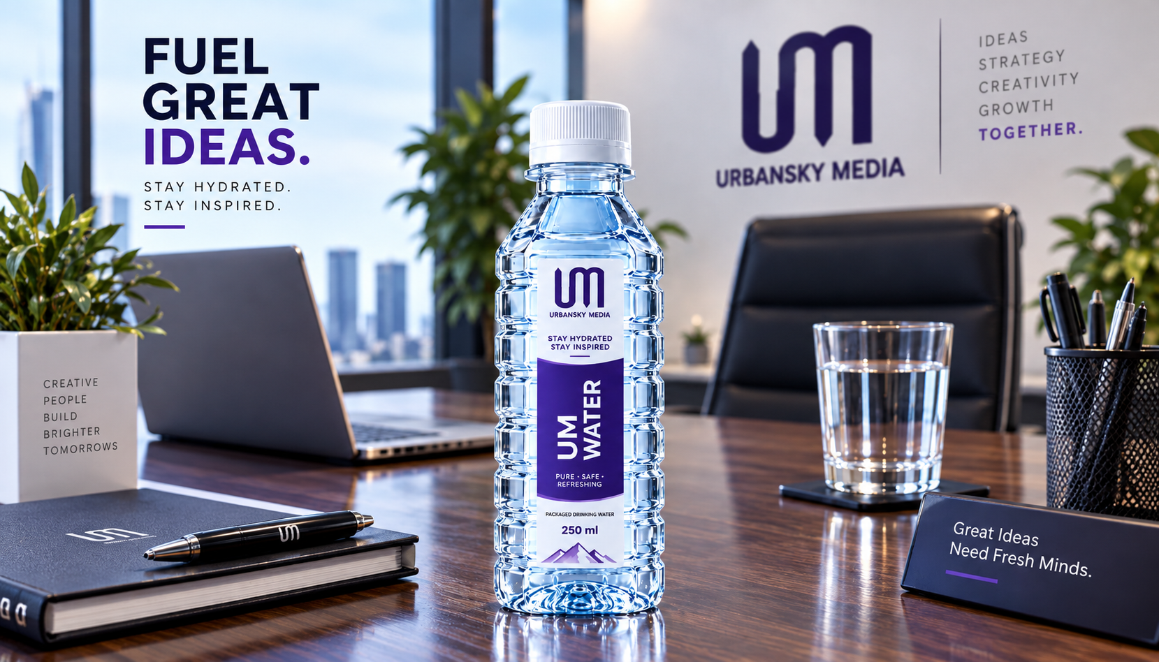 Customised Crystly water bottle for corporate branding